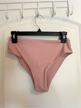 Dusty Rose High-Waist cheeky Bikini Bottom